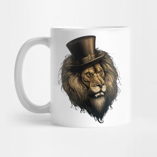 Lion wearing top hat Mug